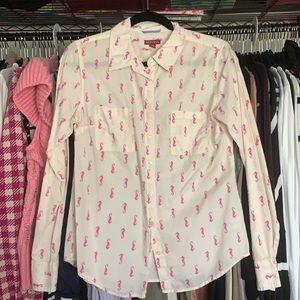 Merona seahorse button up medium pink